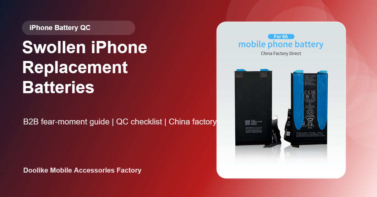 Swollen iPhone Replacement Batteries: Bulk Order QC Checklist for Repair Shops and Importers