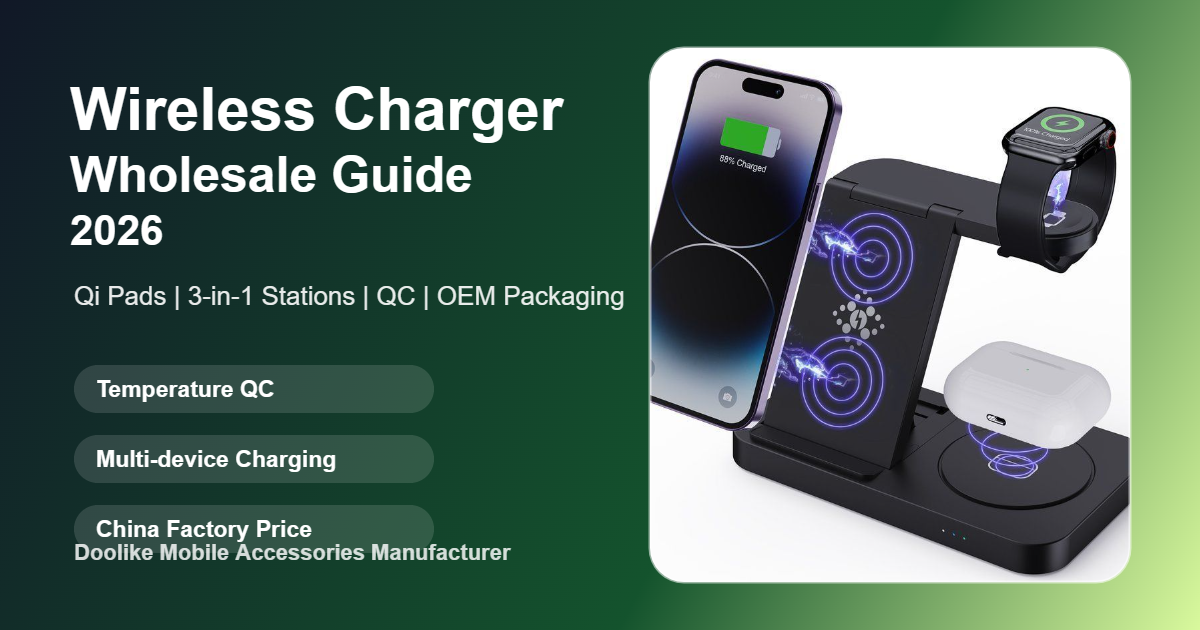 Wireless Charger Wholesale Sourcing Guide 2026: Qi Pads, 3-in-1 Stations, QC and OEM Packaging
