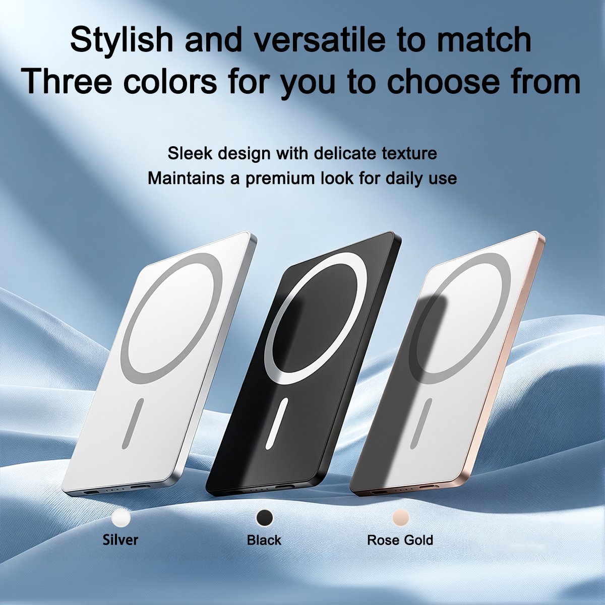 10000mAh Metal Shell Magnetic Wireless Power Bank Wholesale - Image 4