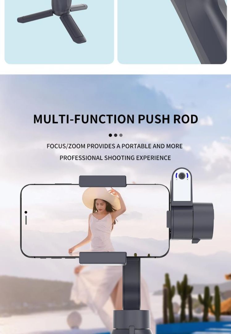 Wholesale F10 Pro Max 3-Axis Gimbal Stabilizer with Magnetic AI Tracking Sensor&Fill Light - Image 7