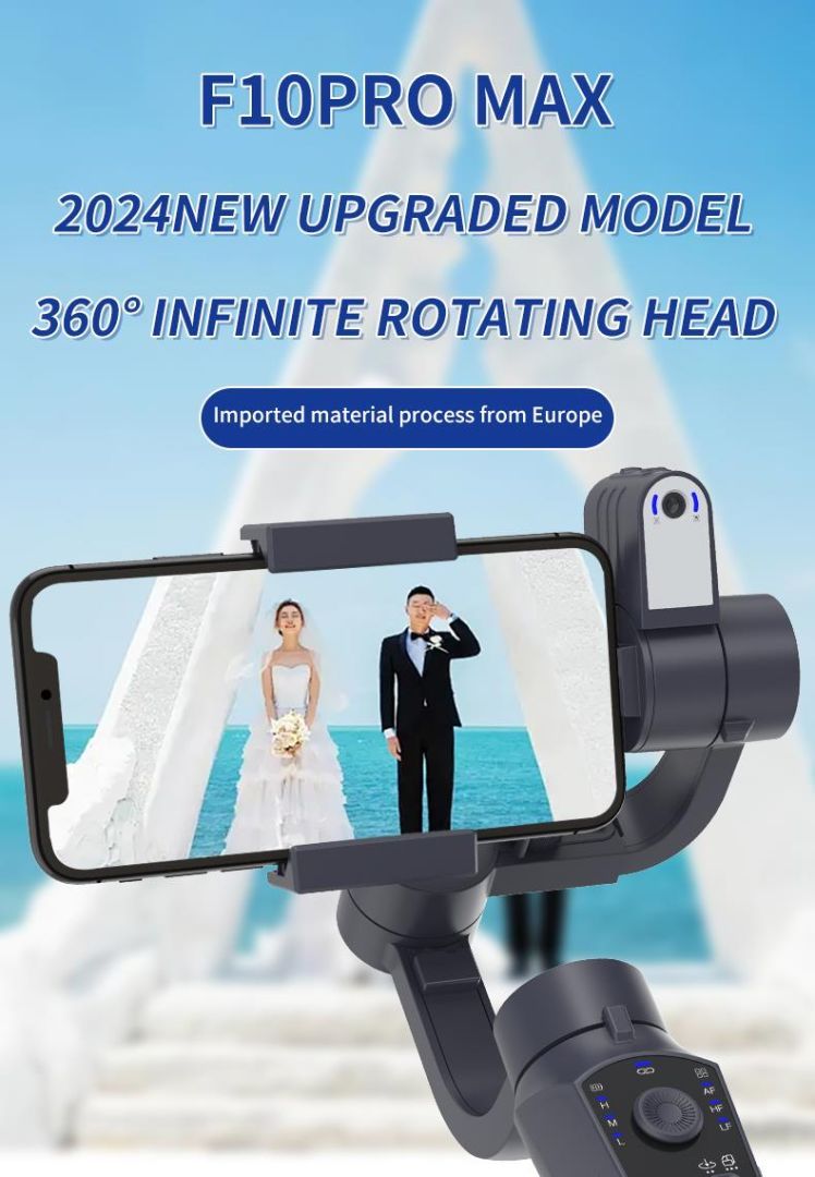 Wholesale F10 Pro Max 3-Axis Gimbal Stabilizer with Magnetic AI Tracking Sensor&Fill Light - Image 2