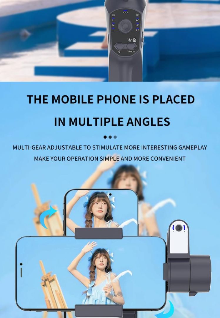 Wholesale F10 Pro Max 3-Axis Gimbal Stabilizer with Magnetic AI Tracking Sensor&Fill Light - Image 8