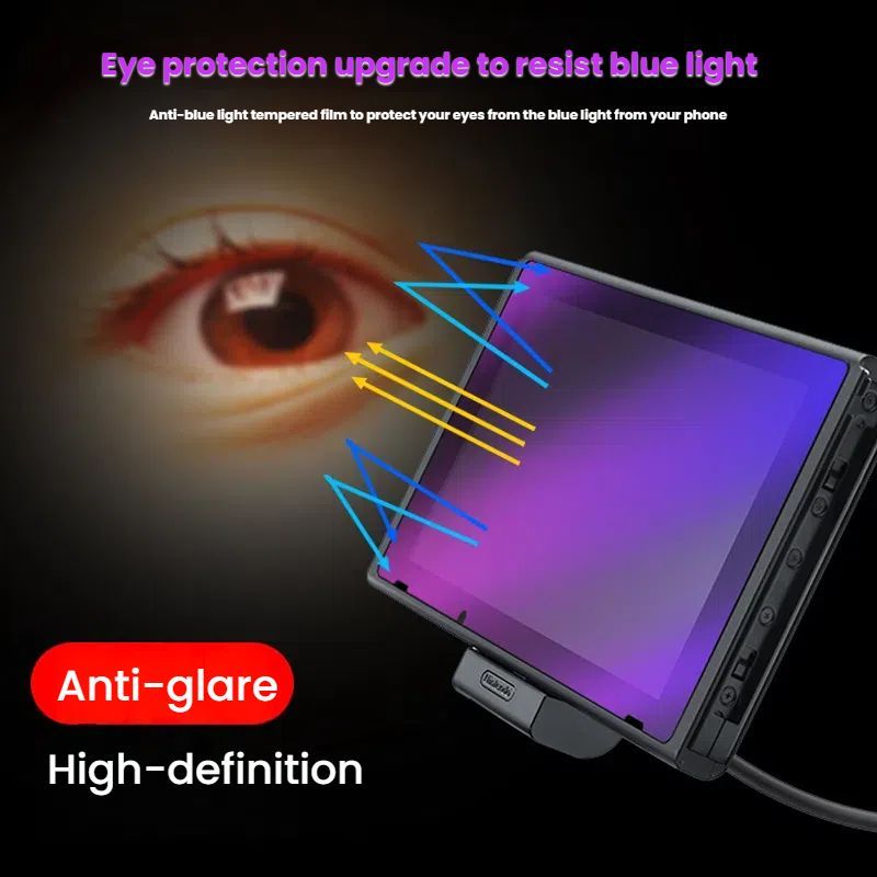 Wholesale Tempered Glass Screen Protector for Nintendo Switch (6.2") - HD Clear & Anti-Blue Light (Purple) - Image 2