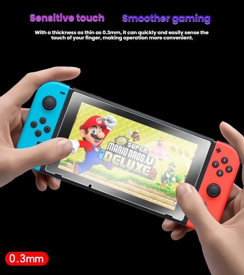 Wholesale Tempered Glass Screen Protector for Nintendo Switch (6.2") - HD Clear & Anti-Blue Light (Purple) - Image 3