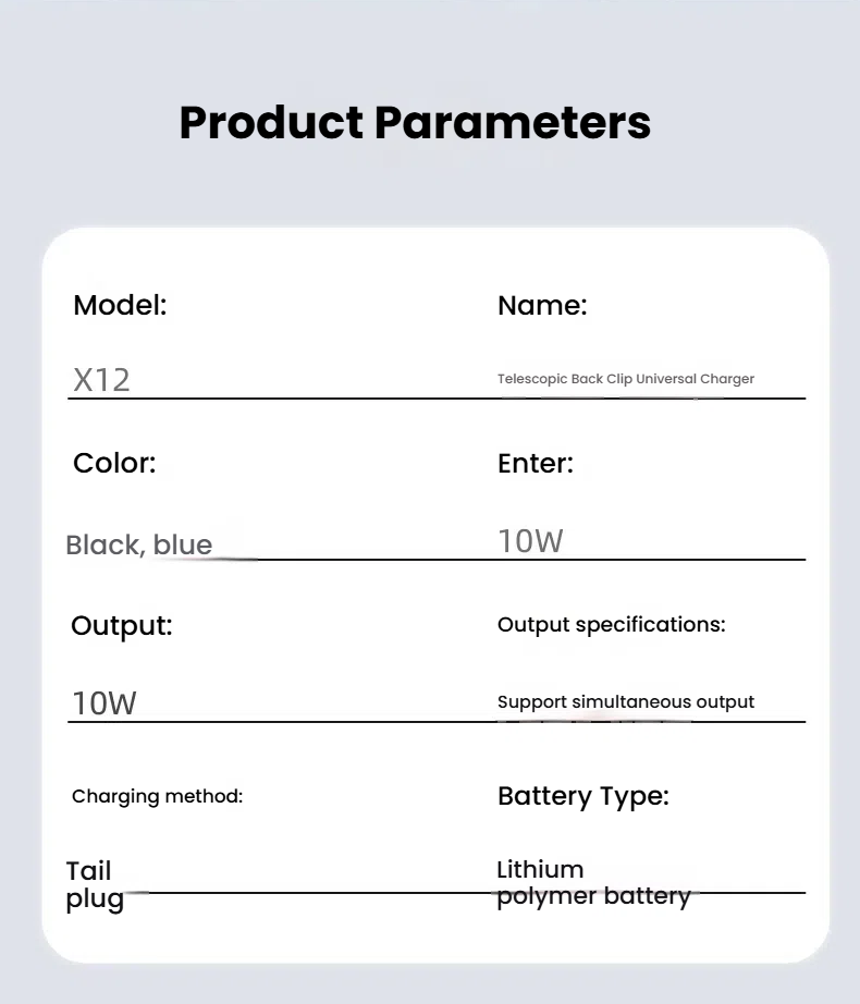 Wholesale Universal Retractable Battery Case Power Bank (Model X12) - Telescopic Back Clip Charger for iPhone & Android - Image 10