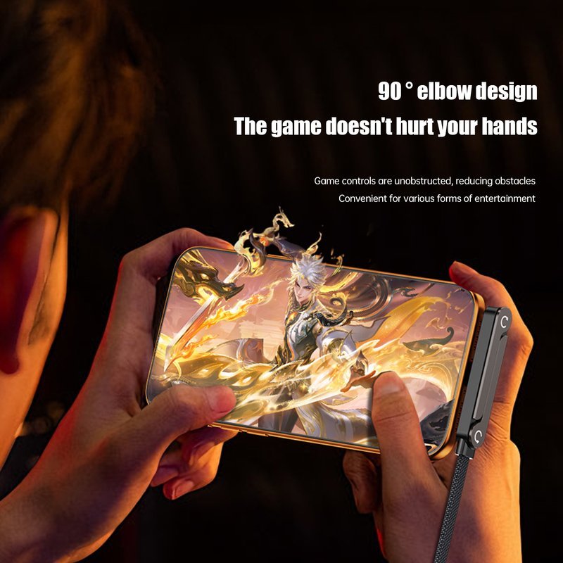 240W Fast Charging Type-C to Type-C Cable with Foldable Phone Stand Bracket - Image 5