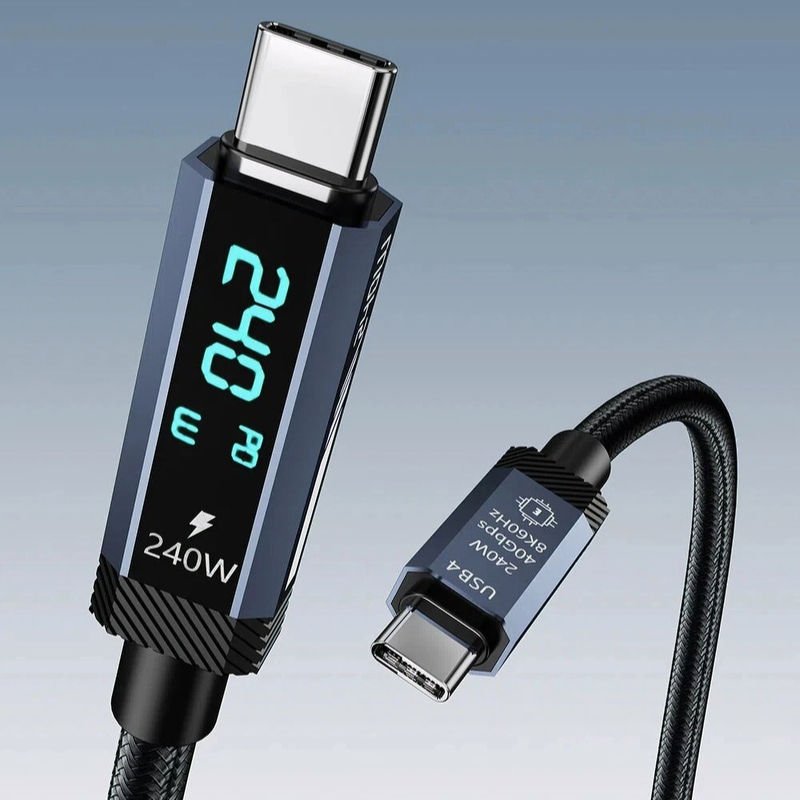 240W USB4 USB-C Cable with Digital Power Display - Image 5