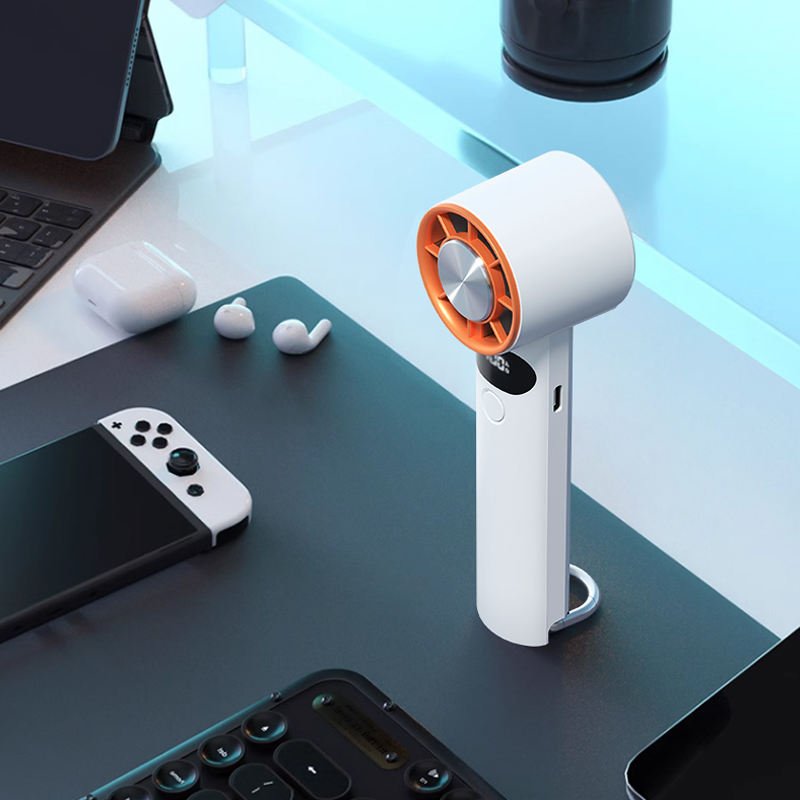 LED 디스플레이 USB 충전식 접이식 휴대용 핸디 선풍기 도매 - Image 3