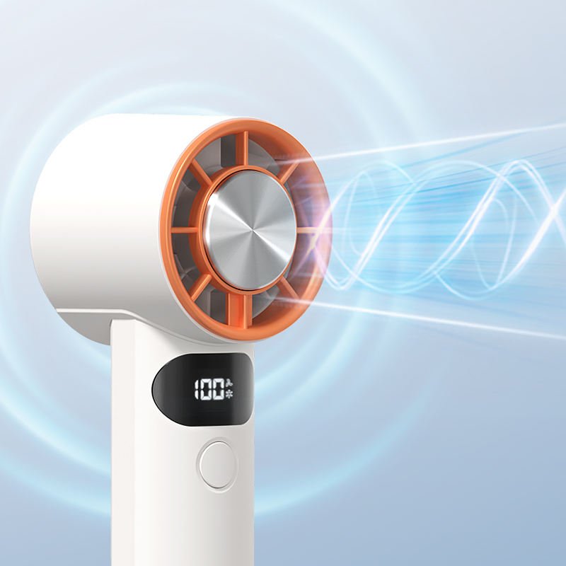 LED 디스플레이 USB 충전식 접이식 휴대용 핸디 선풍기 도매 - Image 4