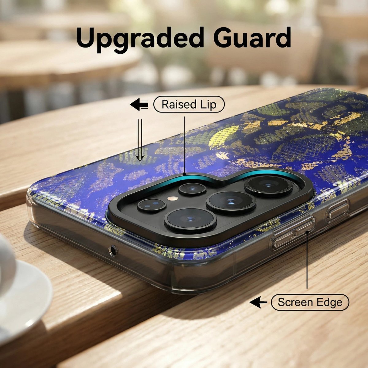 For Samsung S26 Magnetic Clear Phone Case Glitter Floral Shockproof Anti Yellow TPU+PC Protective Cover - Image 2