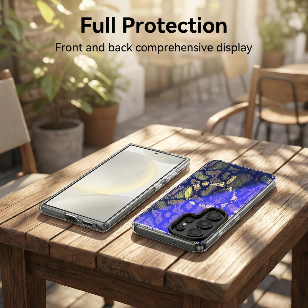 For Samsung S26 Magnetic Clear Phone Case Glitter Floral Shockproof Anti Yellow TPU+PC Protective Cover - Image 3