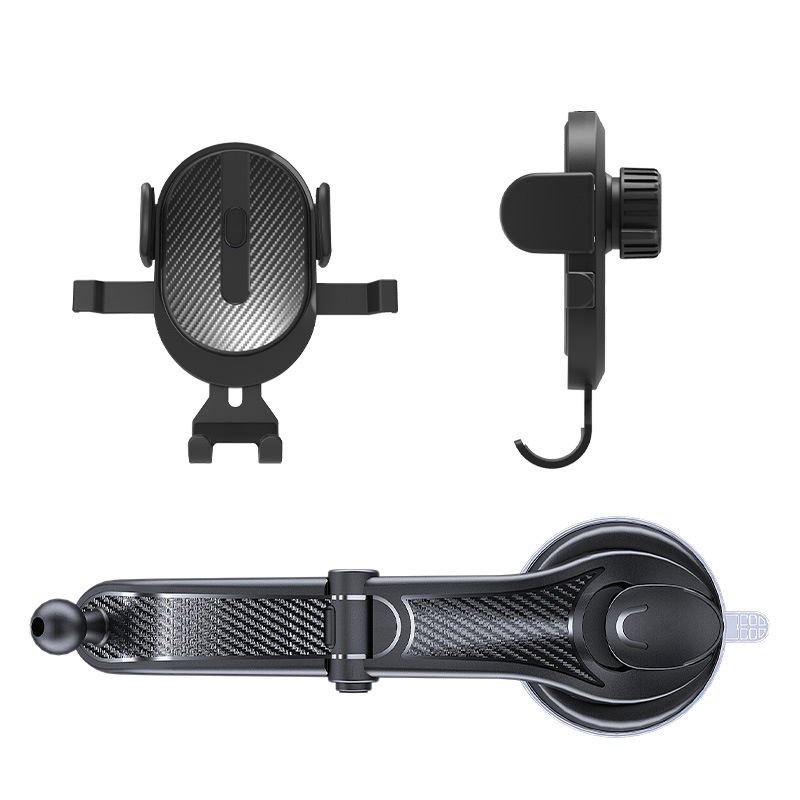Long-Arm Suction Cup Car Phone Holder with Manual Clamp - Image 4