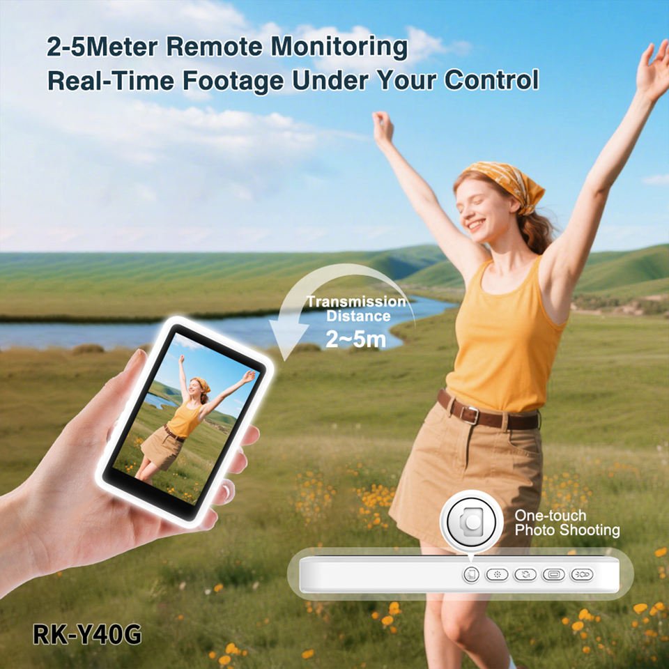 RK-Y40G Wireless Selfie Monitor with Fill Light