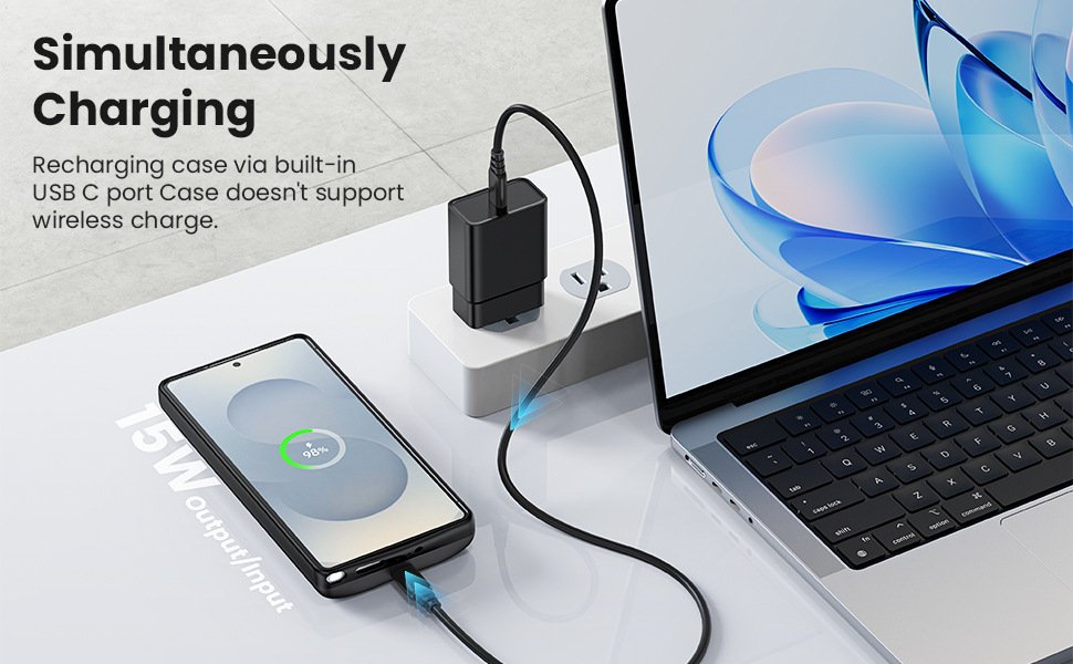 حافظة بطارية 10000mAh بالجملة لسلسلة Samsung Galaxy S22-S25 - Image 5