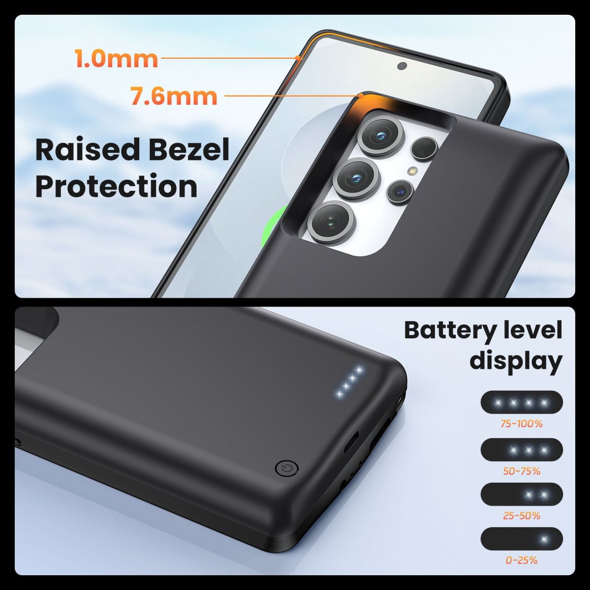حافظة بطارية 10000mAh بالجملة لسلسلة Samsung Galaxy S22-S25 - Image 6