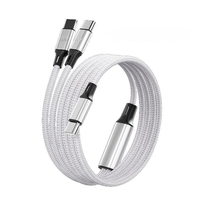 Wholesale 100W USB-C to Dual USB-C Braided Charging Cable - Image 3