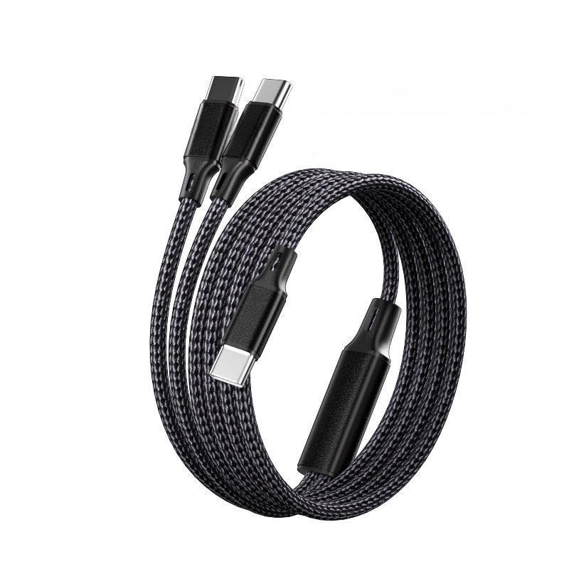 Wholesale 100W USB-C to Dual USB-C Braided Charging Cable - Image 2