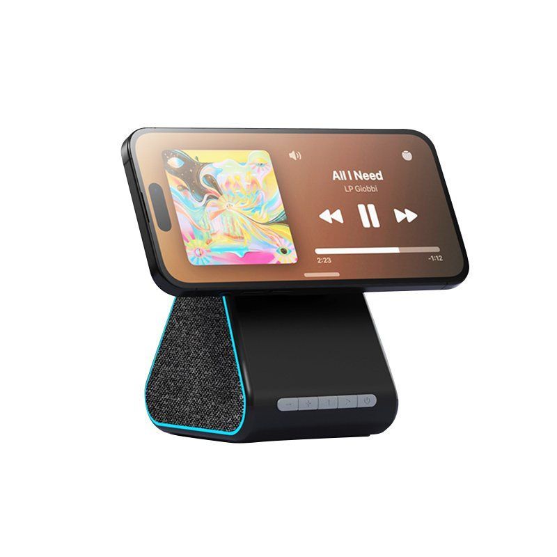Wholesale 2-in-1 MagSafe Wireless Charger Stand with Bluetooth Speaker - 15W Fast Charge & Rotatable Dock