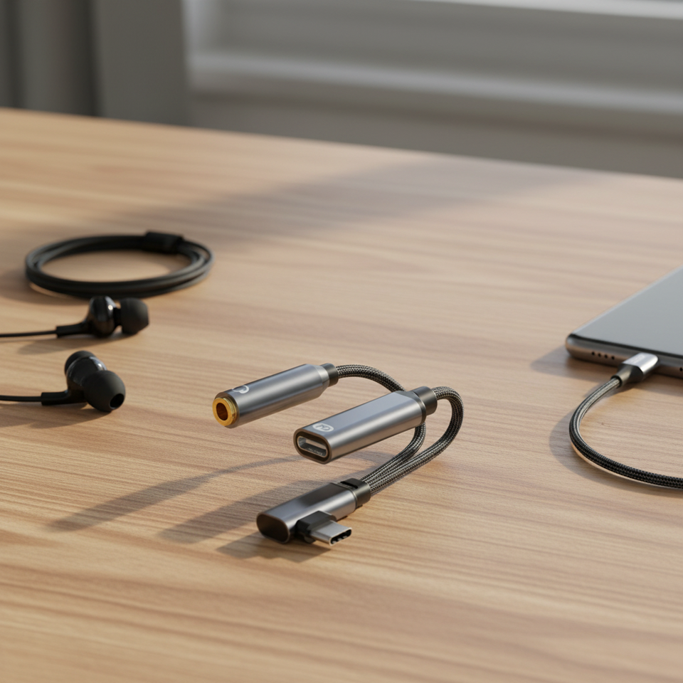 60W USB-C PD 充电加 3.5mm 音频转接线批发