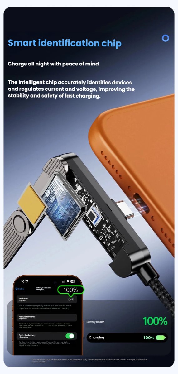 Wholesale 65W 2-in-1 USB-C Cable with Triple-Fold Phone Stand - Image 2
