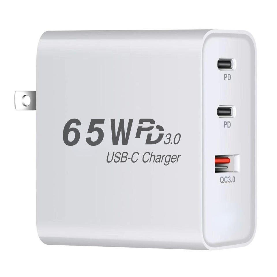 Chargeur mural GaN 65W 2C1A avec prises US EU UK AU en gros