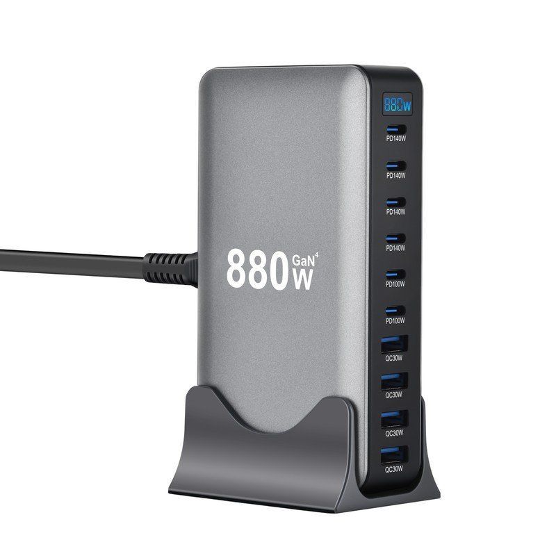 Wholesale 880W GaN Desktop Charger 10 Ports (6C+4A) - PD 140W & QC 30W Charging Station