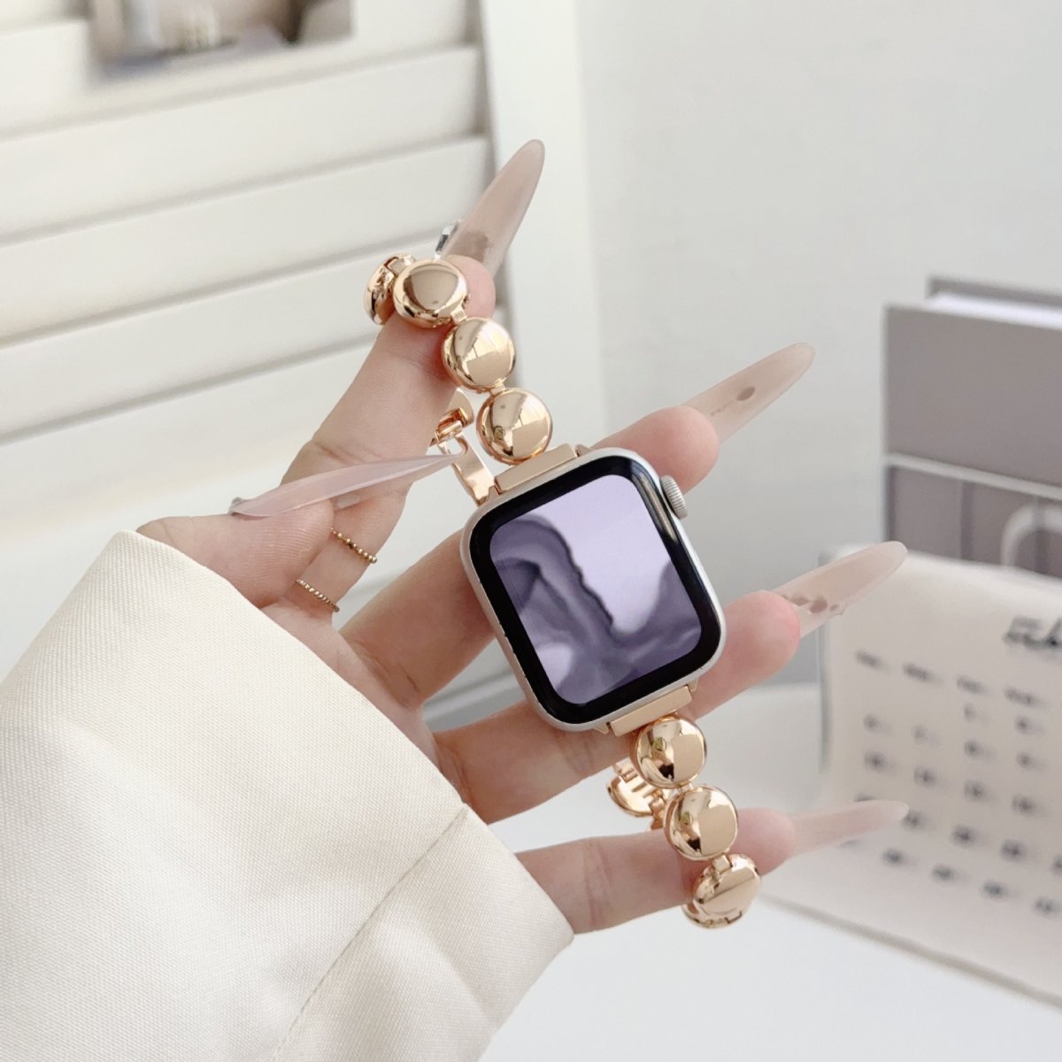 Wholesale Aluminum Alloy Beaded Watch Band for Apple Watch - Image 2