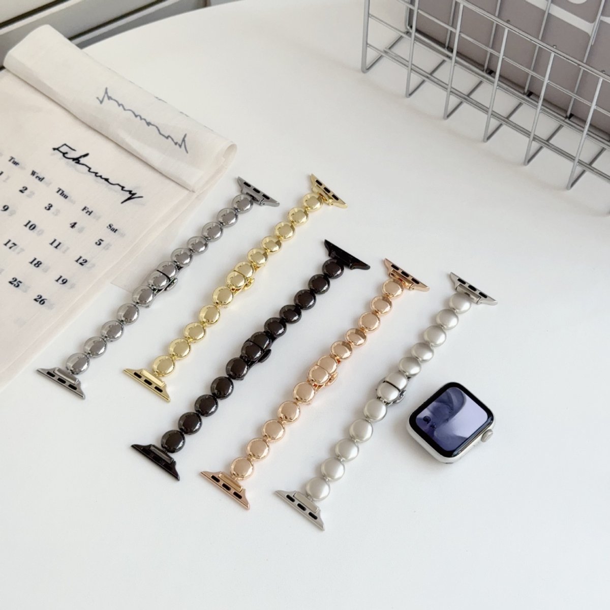 Wholesale Aluminum Alloy Beaded Watch Band for Apple Watch