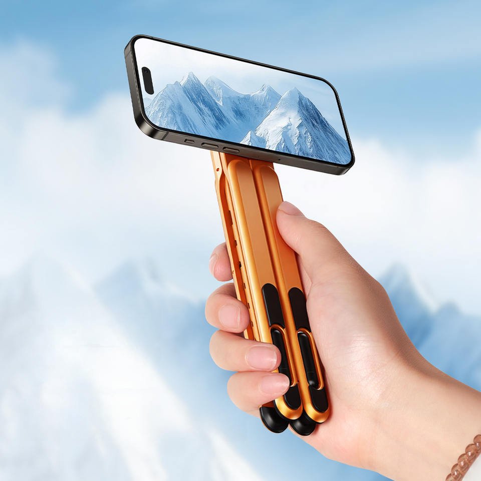 E06 Foldable Aluminum Stand for Phones and Tablets - Image 2
