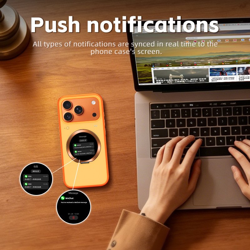 Wholesale I-P8 1.52-Inch Smart Display Magnetic Case for iPhone 17 Pro - Image 5