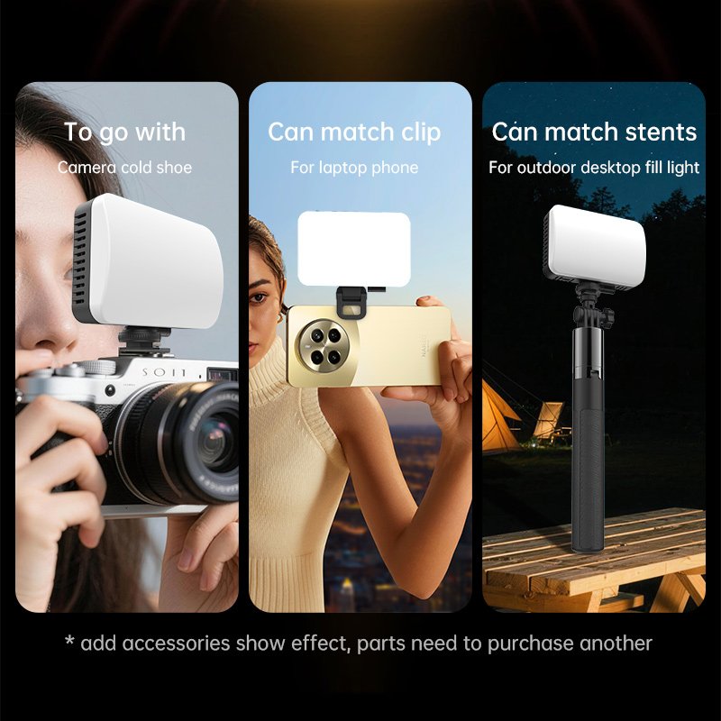 Wholesale K12 Magnetic RGB Selfie Fill Light for Phone – Rechargeable LED Video Light for Vlog & Live Streaming - Image 4