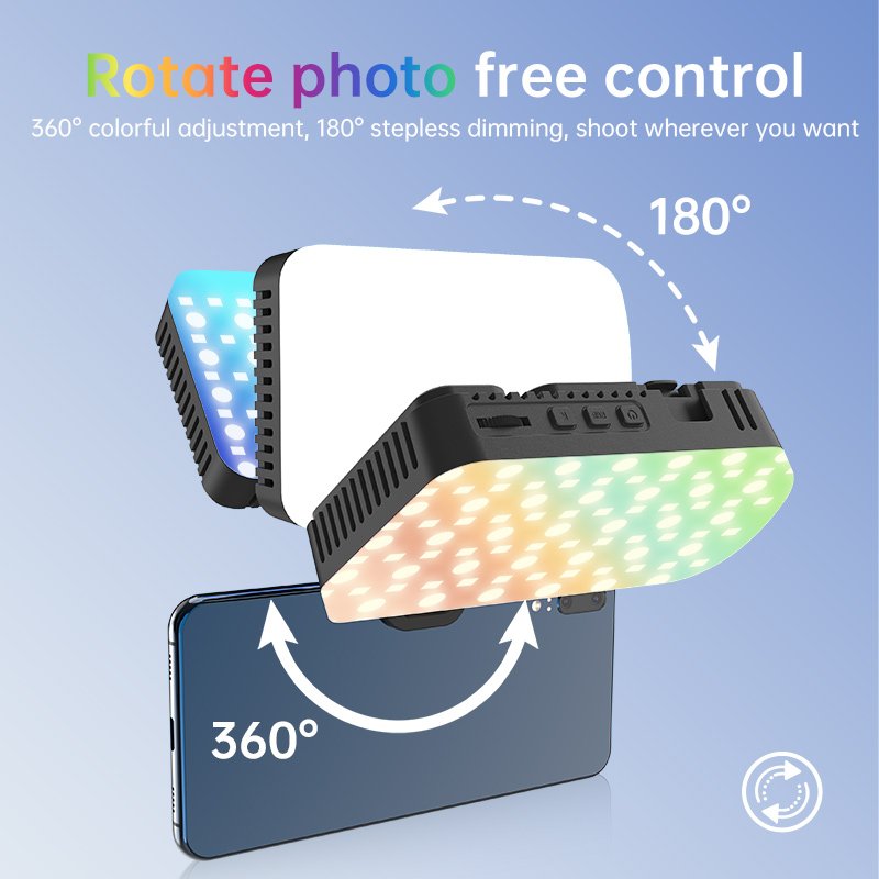 Wholesale K12 Magnetic RGB Selfie Fill Light for Phone – Rechargeable LED Video Light for Vlog & Live Streaming - Image 6