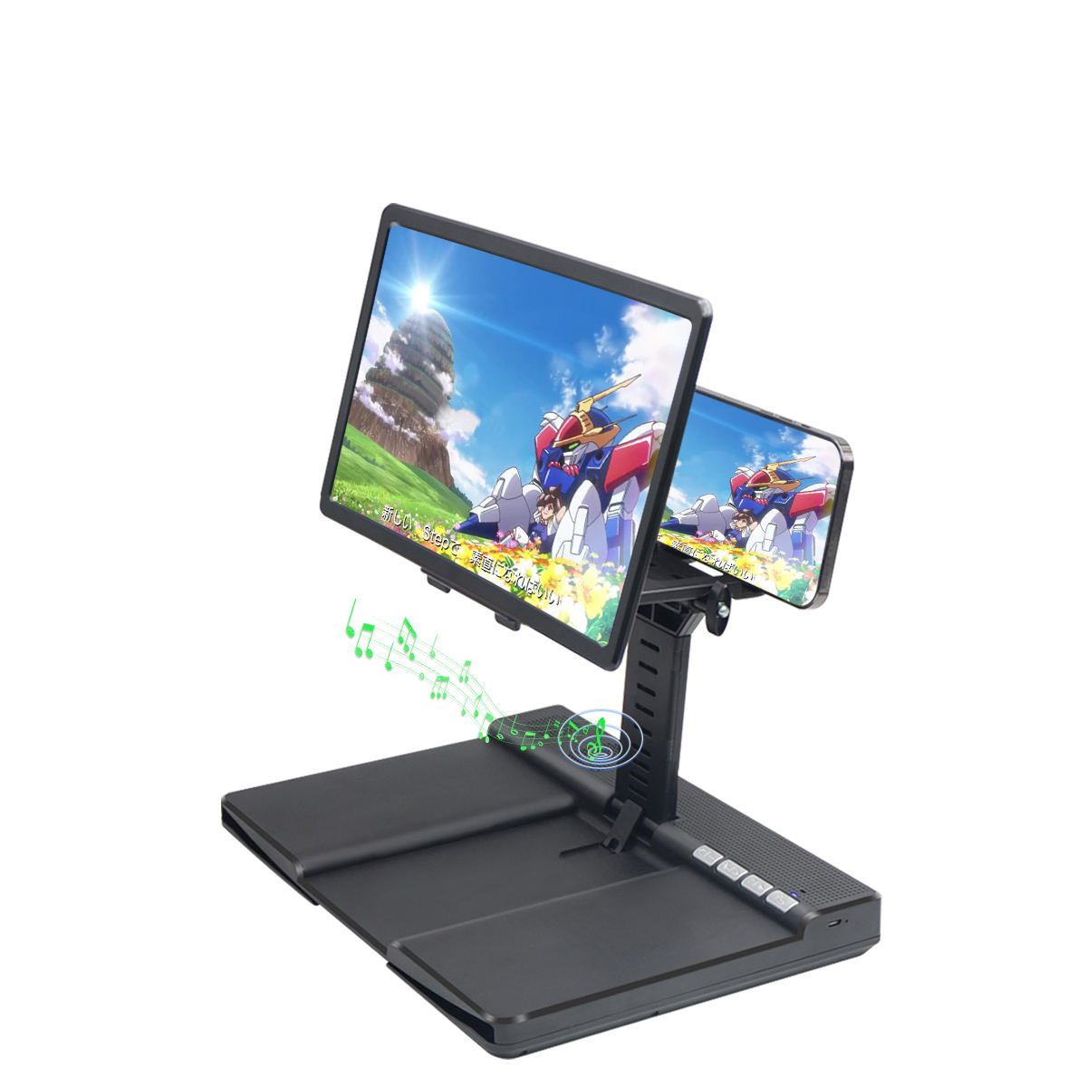 Wholesale L21 12 Inch 3D HD Phone Screen Amplifier with Bluetooth Speaker & Foldable Desktop Stand - Image 2