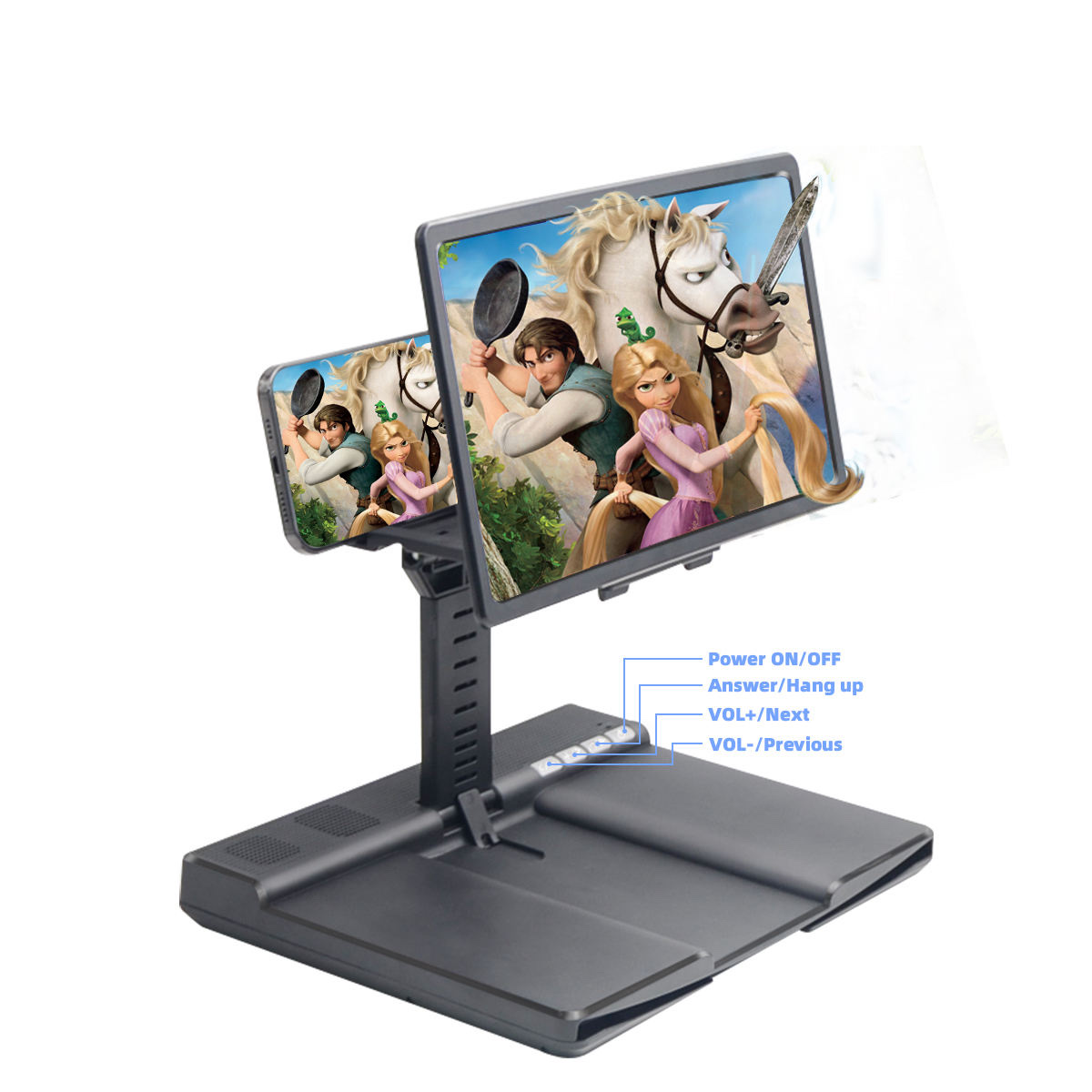 Wholesale L21 12 Inch 3D HD Phone Screen Amplifier with Bluetooth Speaker & Foldable Desktop Stand - Image 5