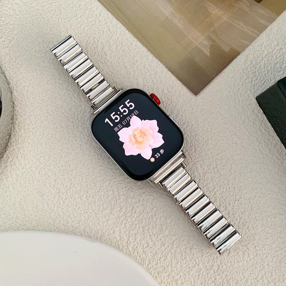 Wholesale Metal Stainless Steel Apple Watch Band 8916 - Adjustable Link Bracelet Strap - Image 2