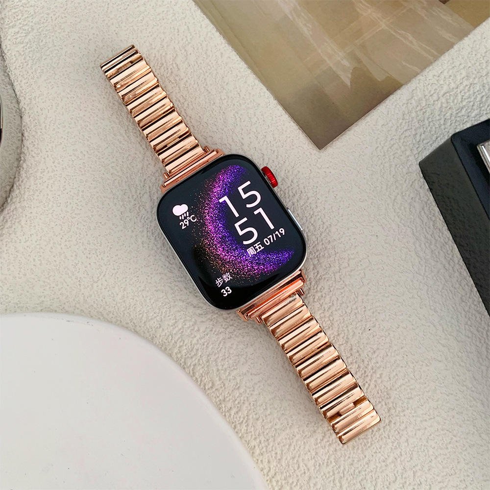Wholesale Metal Stainless Steel Apple Watch Band 8916 - Adjustable Link Bracelet Strap - Image 5