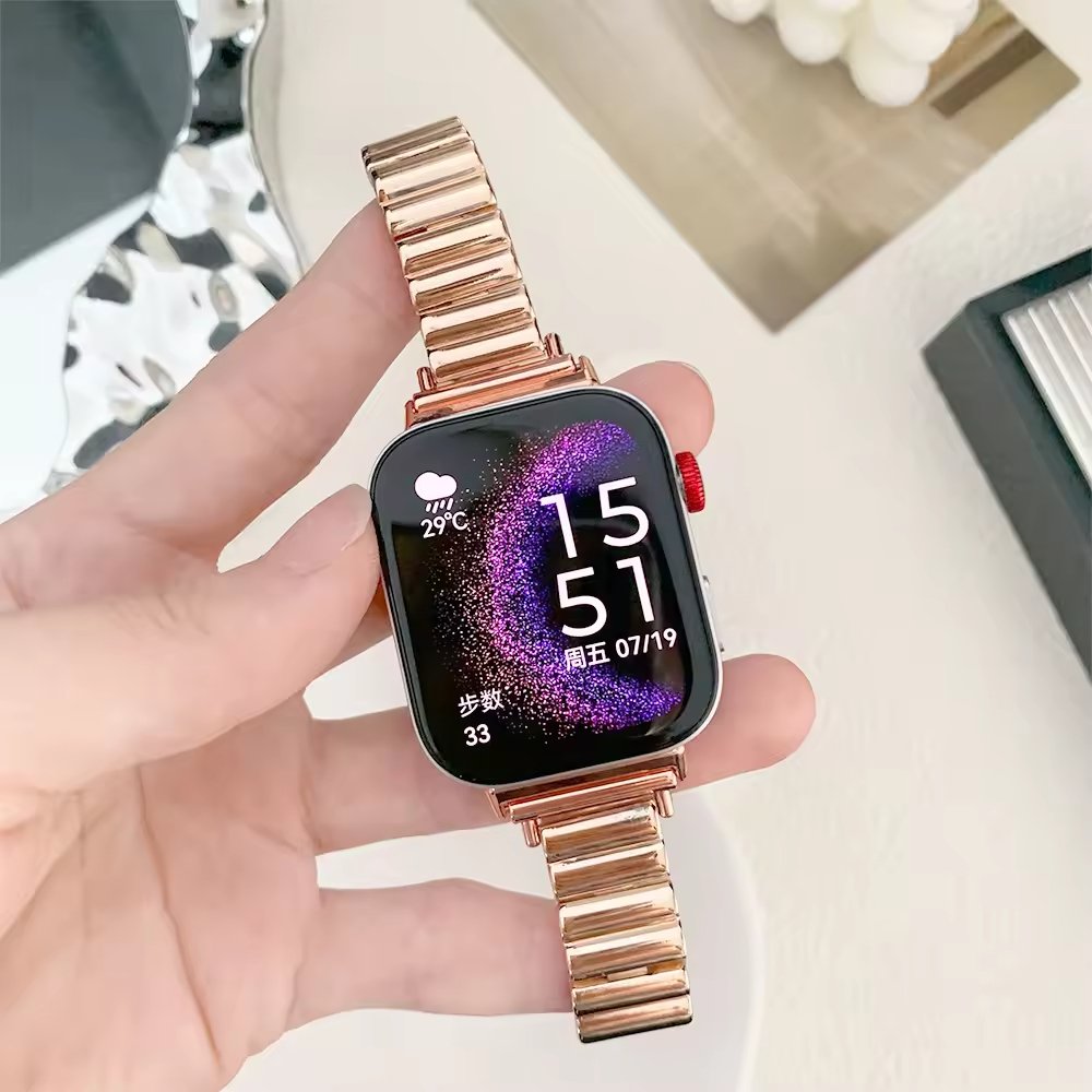Wholesale Metal Stainless Steel Apple Watch Band 8916 - Adjustable Link Bracelet Strap - Image 10