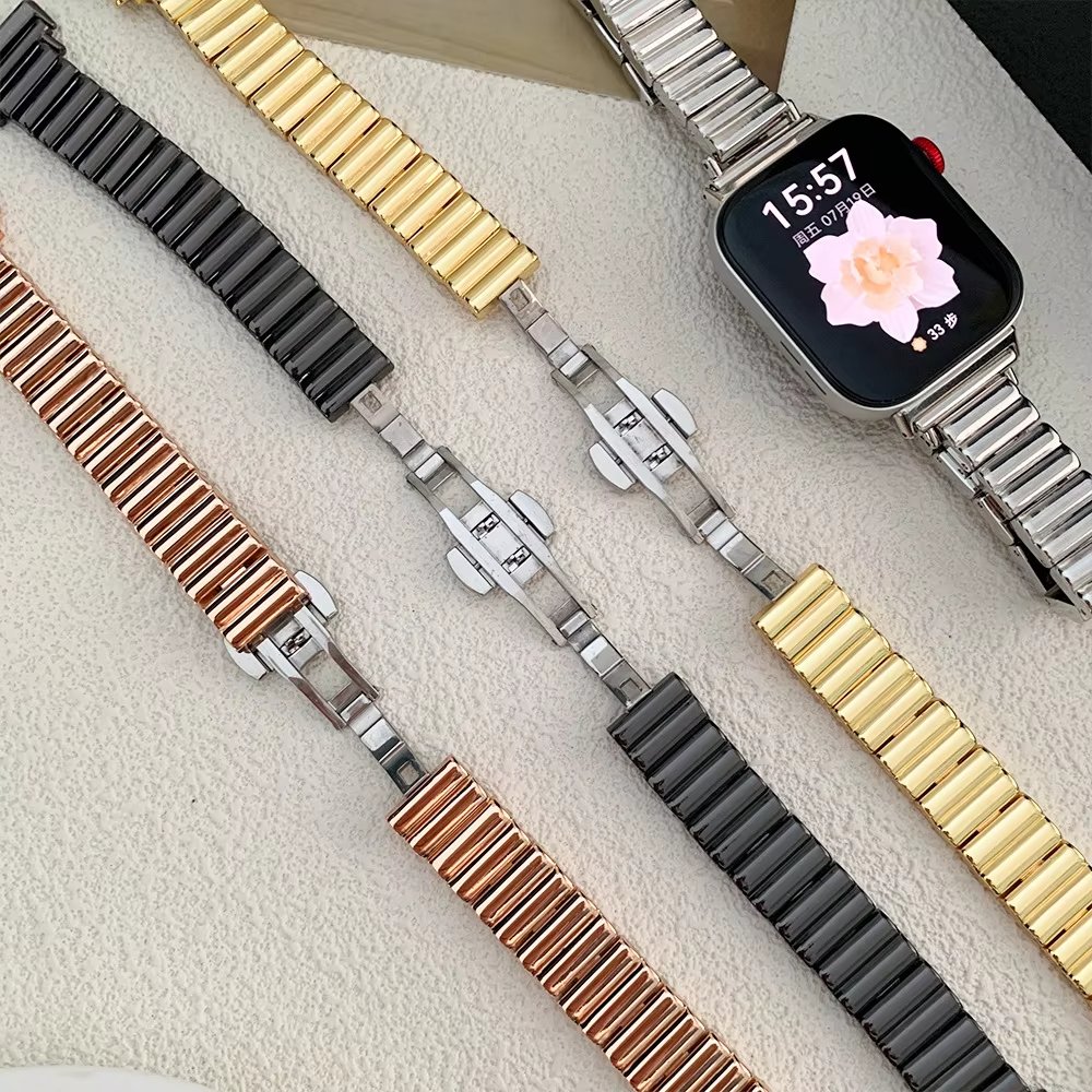 Wholesale Metal Stainless Steel Apple Watch Band 8916 - Adjustable Link Bracelet Strap - Image 12