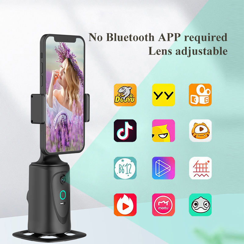 Wholesale Q9 AI Motion Tracking Phone Holder 360° Rotating Smart Gimbal Tripod for Vlog & Live Streaming - Image 6
