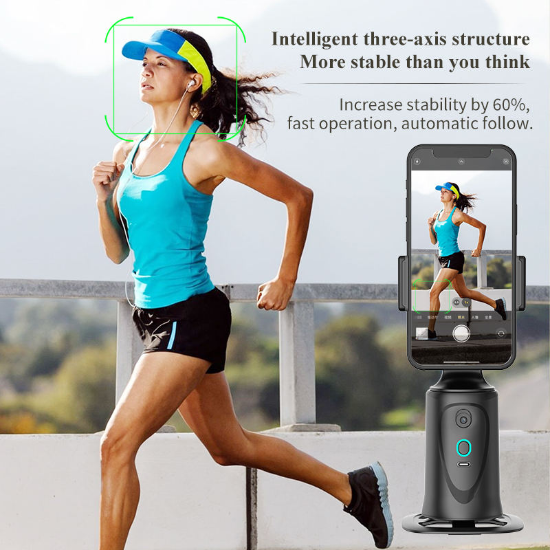 Wholesale Q9 AI Motion Tracking Phone Holder 360° Rotating Smart Gimbal Tripod for Vlog & Live Streaming