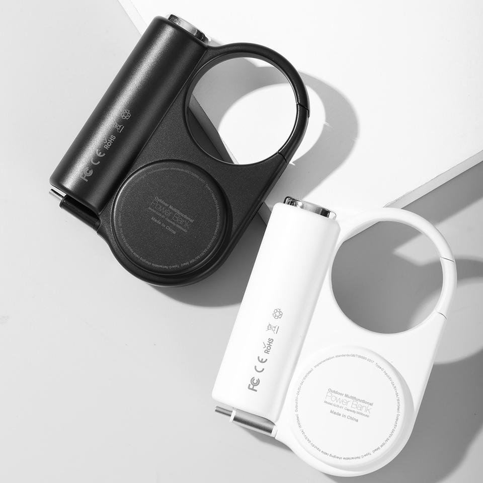 Power bank QJS-02 de 5000mAh 22,5W con gancho y luz LED al por mayor - Image 2