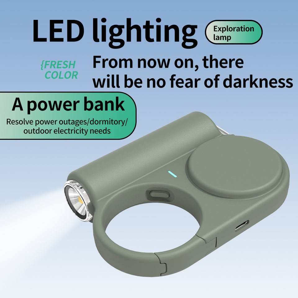 Power bank QJS-02 de 5000mAh 22,5W con gancho y luz LED al por mayor - Image 3