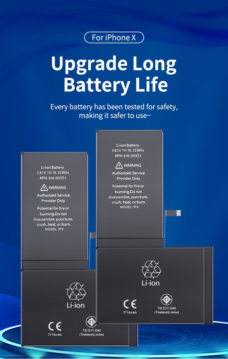 Batteria di ricambio all'ingrosso per iPhone X - Image 4