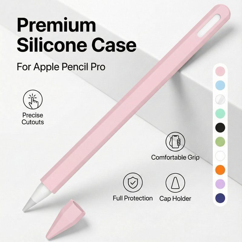 Wholesale Ultra-Thin Silicone Case for Apple Pencil Pro - Magnetic Charging Compatible Protective Sleeve - Image 2