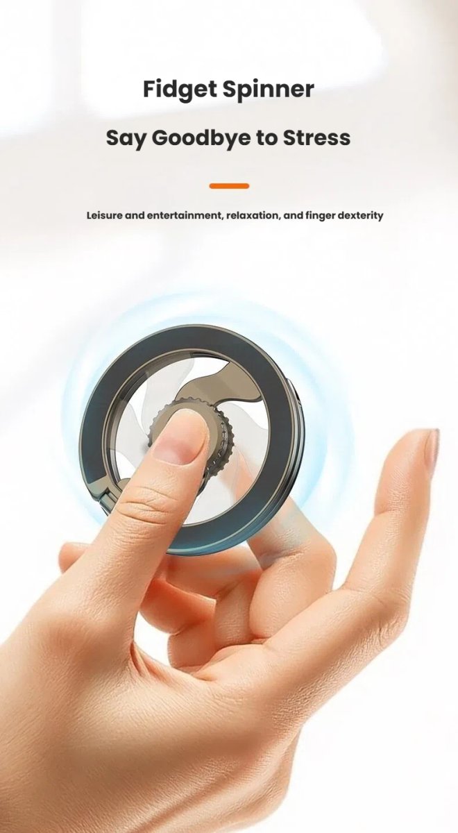 Wholesale Zinc Alloy Magnetic Fidget Spinner Phone Grip with Foldable Stand